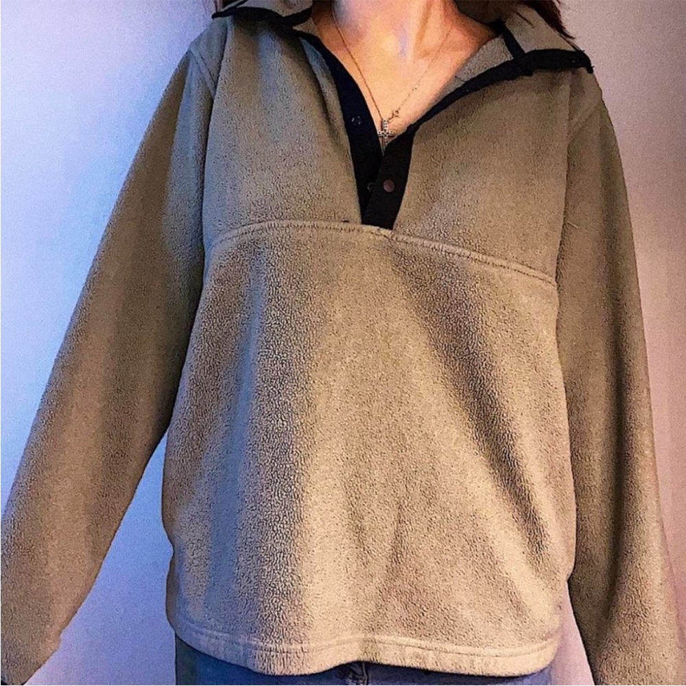 green pullover sweater w/ pockets | l.l. bean | size small